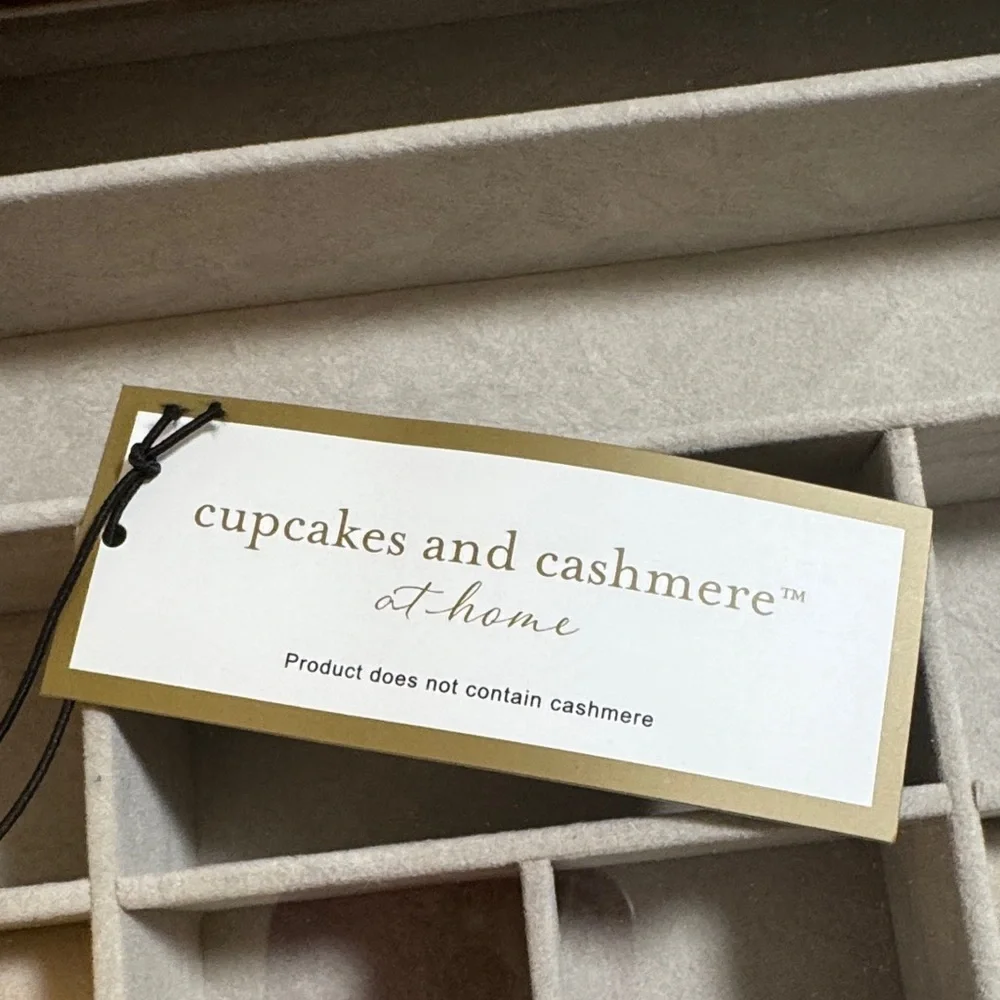 cupcakes & cashmere Taupe Jewelry Organizer